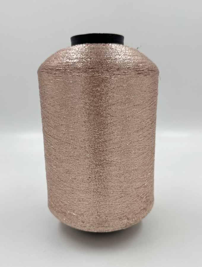 Пряжа Lurex, Italia, па, цвет розовое золото, 100% па, цвет розовое золото, Italia — фото пряжи Cozy Wool